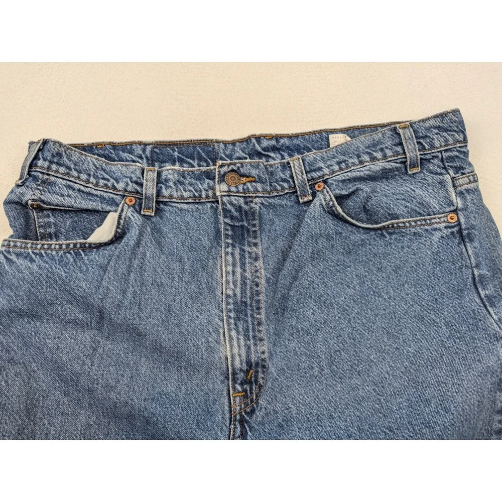 Levis‎ 505 Regular Fit Straight Leg Blue Denim Jeans Orange Tab Mens 40x30 VTG